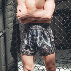 8 Weapons Muay Thai Shorts 8 Weapons Muay Thai Shorts Bone Island Black