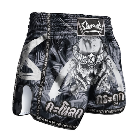 8 Weapons Muay Thai Shorts Bone Island Black
