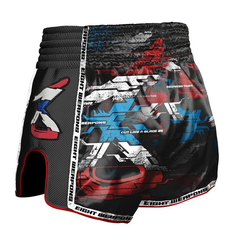 8 Weapons Muay Thai Shorts 8 Weapons Muay Thai Shorts Bone Island Olive-Gold