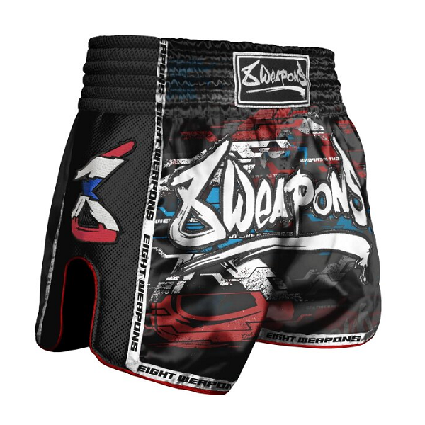 8 Weapons Muay Thai Shorts Cut Like a Blade 2.0 Black