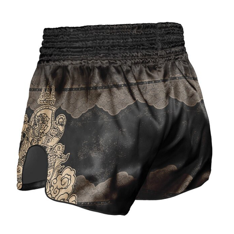 8 Weapons Muay Thai Shorts 8 Weapons Muay Thai Shorts Bone Island Olive-Gold