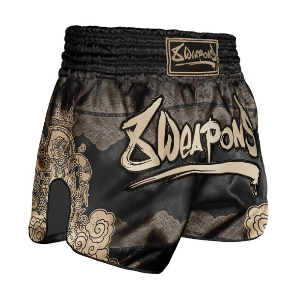 8 Weapons Muay Thai Shorts Hanuman Black-Gold