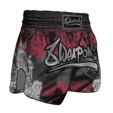 8 Weapons Muay Thai Shorts Hanuman Black-Red