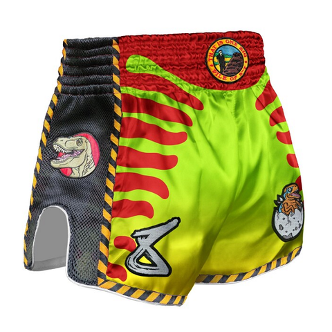 8 Weapons Muay Thai Shorts 8 Weapons Muay Thai Shorts Bone Island Olive-Gold