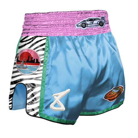 8 Weapons Muay Thai Shorts 8 Weapons Muay Thai Shorts Bone Island Olive-Gold
