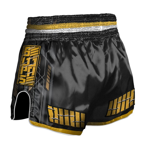 8 Weapons Muay Thai Shorts 8 Weapons Muay Thai Shorts Bone Island Olive-Gold