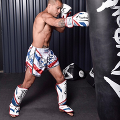 8 Weapons Muay Thai Shorts 8 Weapons Muay Thai Shorts Shift White-Navy-Red