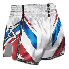 8 Weapons Muay Thai Shorts 8 Weapons Muay Thai Shorts Shift White-Navy-Red