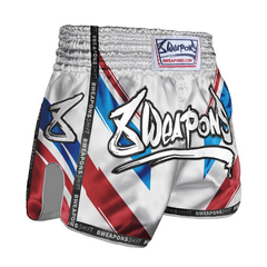 8 Weapons Muay Thai Shorts 8 Weapons Muay Thai Shorts Shift White-Navy-Red