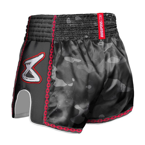 8 Weapons Muay Thai Shorts 8 Weapons Muay Thai Shorts Bone Island Olive-Gold
