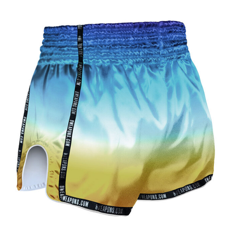 8 Weapons Muay Thai Shorts 8 Weapons Muay Thai Shorts Bone Island Olive-Gold