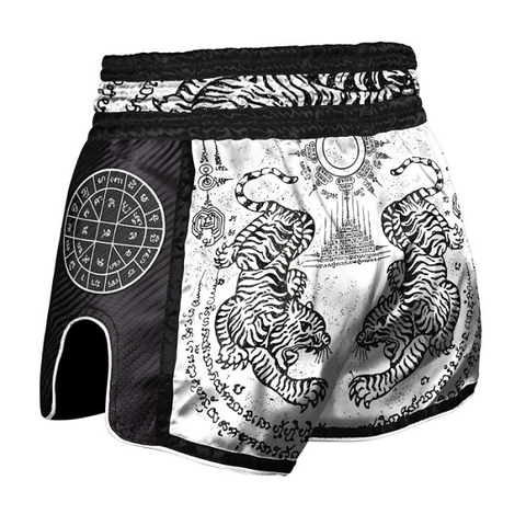8 Weapons Muay Thai Shorts 8 Weapons Muay Thai Shorts Bone Island Olive-Gold