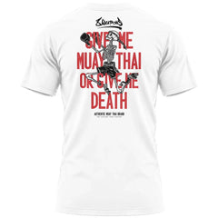 8 Weapons Muay Thai T Shirts 8 WEAPONS T-Shirt Skeleton White