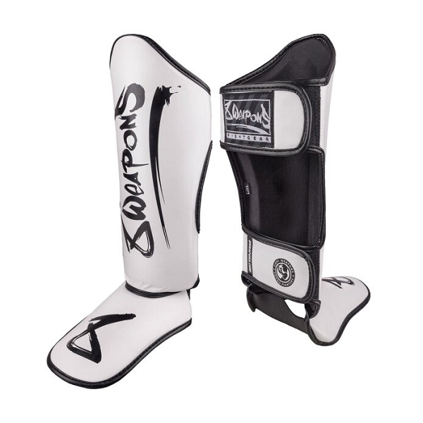 8 Weapons Shin Guards Kids Unlimited White-Black