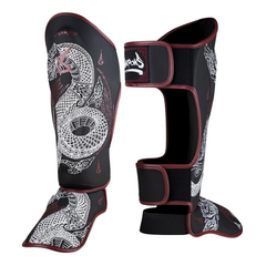 8 Weapons Shin Guards 8 Weapons Shin Guards Sak Yant Naga Black-Maroon