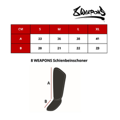 8 Weapons Shin Guards 8 Weapons Shin Guards Shift Black-White