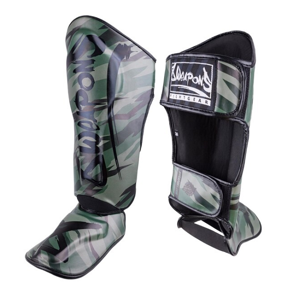 8 Weapons Shin Guards Unlimited 2.0 Woodland Camo