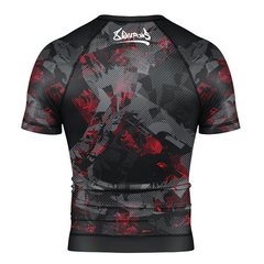 8 Weapons Short Sleeve Rashguards 8 Weapons Rashguard SS Hit 2.0 Black-Red