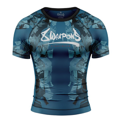 8 Weapons Short Sleeve Rashguards 8 Weapons Rashguard SS Hit 2.0 Navy-Black