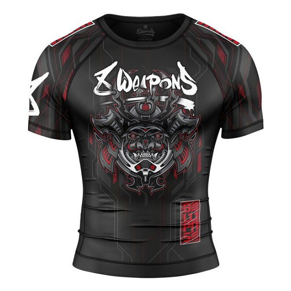 8 Weapons Rashguard SS Samurai 2.0 Black-Red