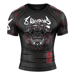 8 Weapons Short Sleeve Rashguards 8 Weapons Rashguard SS Samurai 2.0 Black-Red