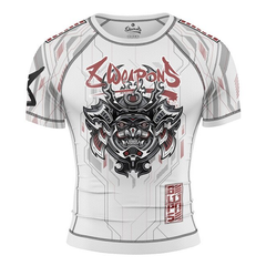 8 Weapons Short Sleeve Rashguards 8 Weapons Rashguard SS Samurai 2.0 White-Red