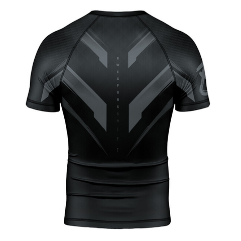 8 Weapons Short Sleeve Rashguards 8 Weapons Rashguard SS Shift Ice-Grey-Orange