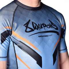 8 Weapons Short Sleeve Rashguards 8 Weapons Rashguard SS Shift Ice-Grey-Orange