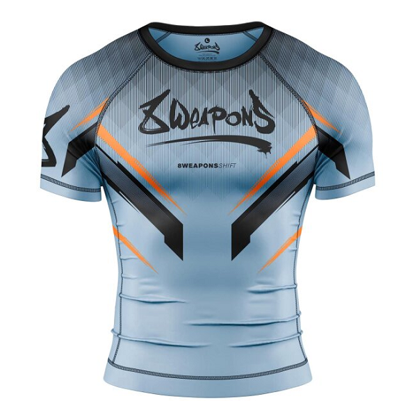 8 Weapons Rashguard SS Shift Ice-Grey-Orange