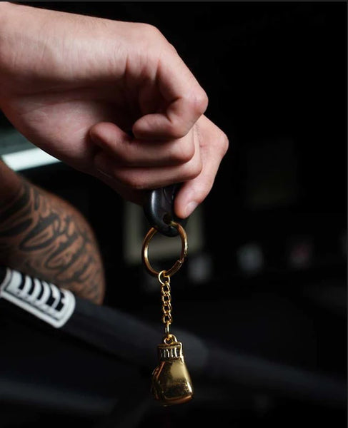 TITLE Boxing Luxury Glove Keyring - Gold