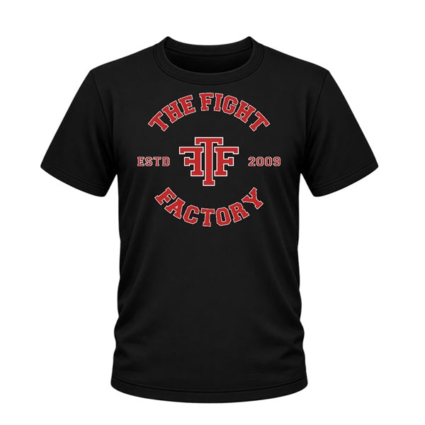 Fight Factory Collegiate T Shirt Black