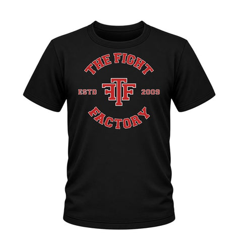 Fight Factory Collegiate T Shirt Black