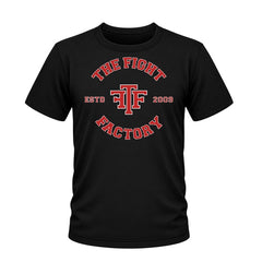Fight Factory Collegiate T Shirt Black