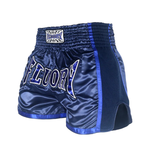 Fluory Eternity Classic Retro Muay Thai Shorts Blue Blue