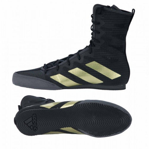 Adidas Box Hog 4 Boxing Shoes Boots - Black Gold