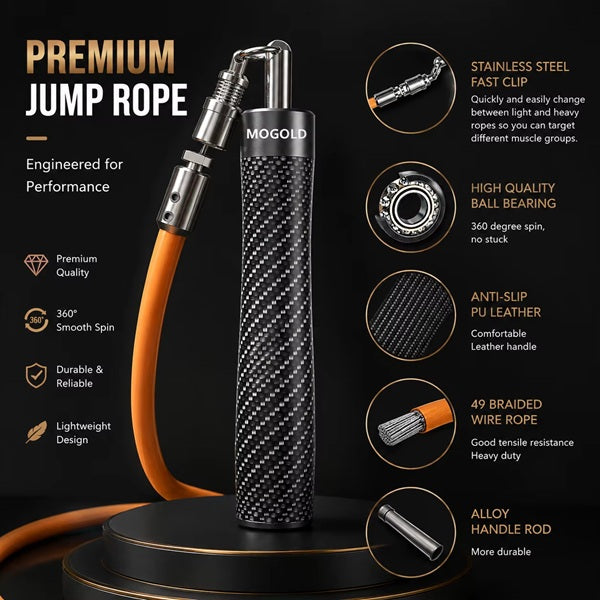Mogold Quick Release Carbon Jump Rope Set