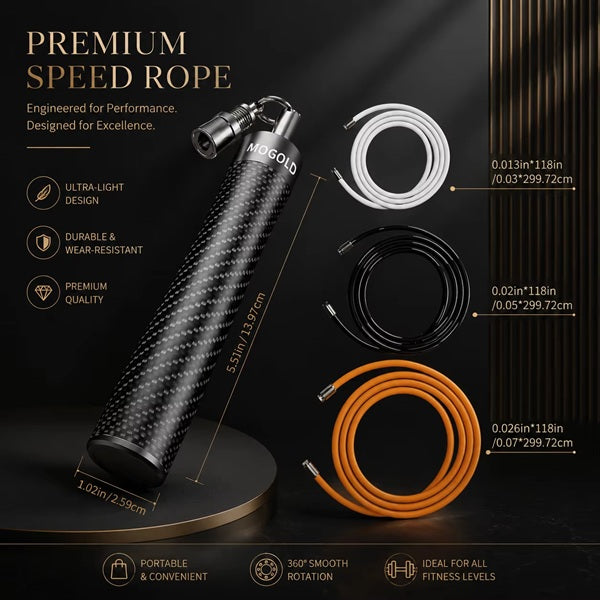 Mogold Quick Release Carbon Jump Rope Set
