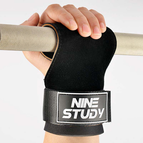 Nine Study Three Layer Heavy Duty Leather Weightlifting Grips