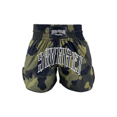 Savage One Green Camo Muay Thai Shorts