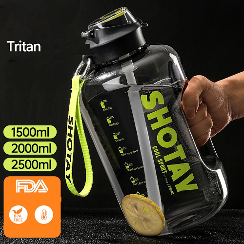 Shotay Tritan Large Capacity Water Bottles with Straw