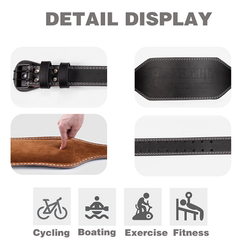 Worth While Leather Gym Weightlifting Belt 15cm