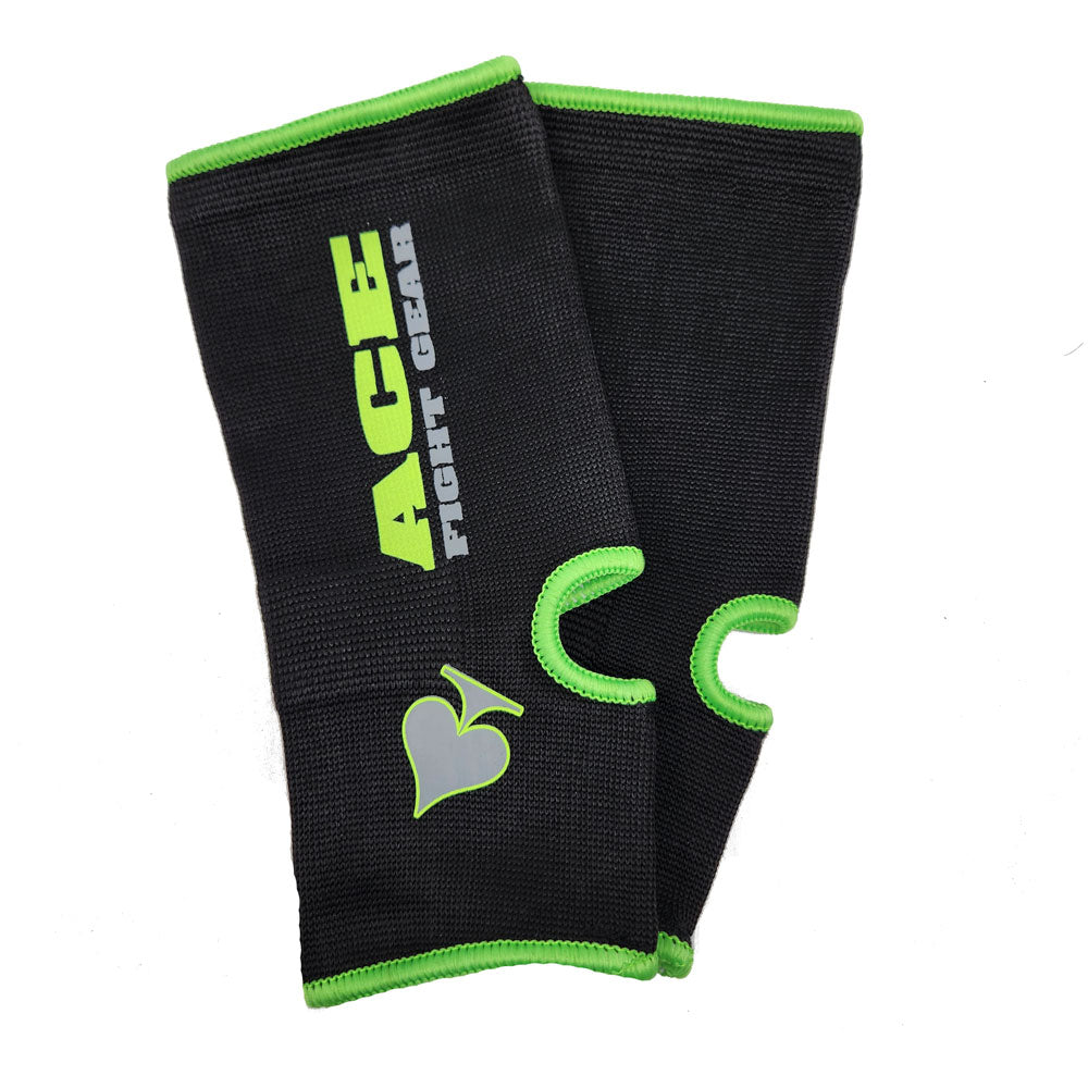 Ace Fight Gear Ankle Supports Ace Ill Fortune Muay Thai Ankle Supports - Black/Green