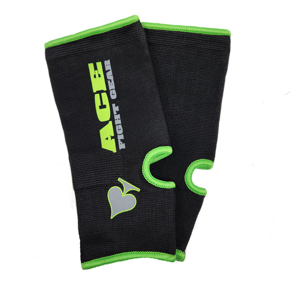 Ace Fight Gear Ankle Supports Ace Ill Fortune Muay Thai Ankle Supports - Black/Green