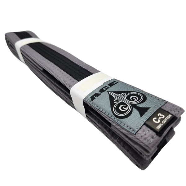 Ace Fight Gear BJJ Belts Grey/Black / C00 Ace IBJJF Kids BJJ Belt