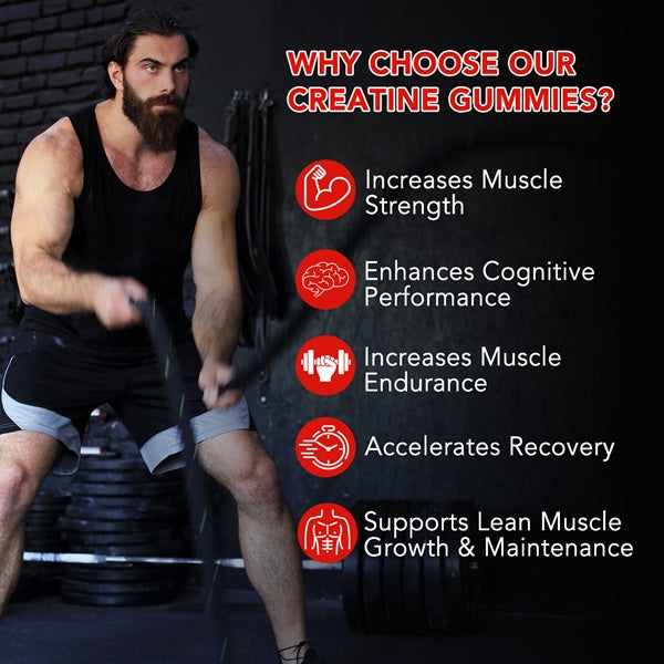 Acentiallabs Supplements Acentiallabs Creatine Infused Strawberry Gummies