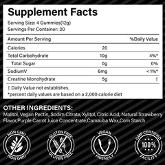 Acentiallabs Supplements Acentiallabs Creatine Infused Strawberry Gummies