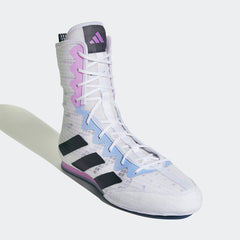 Adidas Box Hog 4 Boxing Shoes Boots - White Grey Lilac