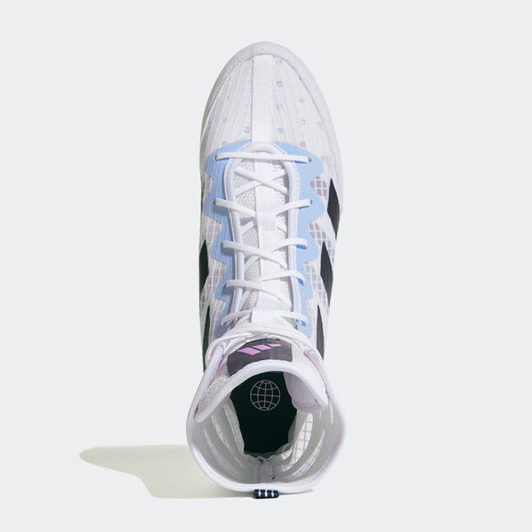 Adidas Box Hog 4 Boxing Shoes Boots - White Grey Lilac