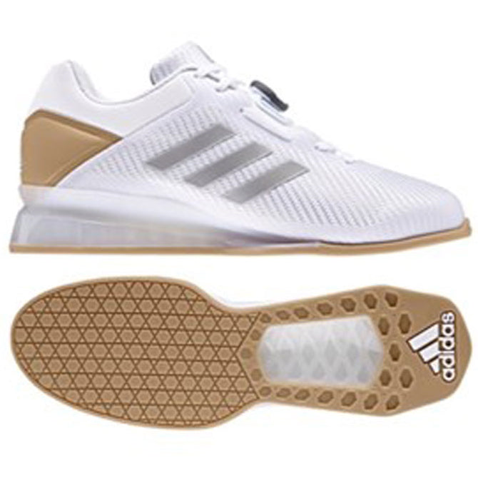 Adidas Leistung 16 II Weightlifting Shoes - White/Silver Metallic