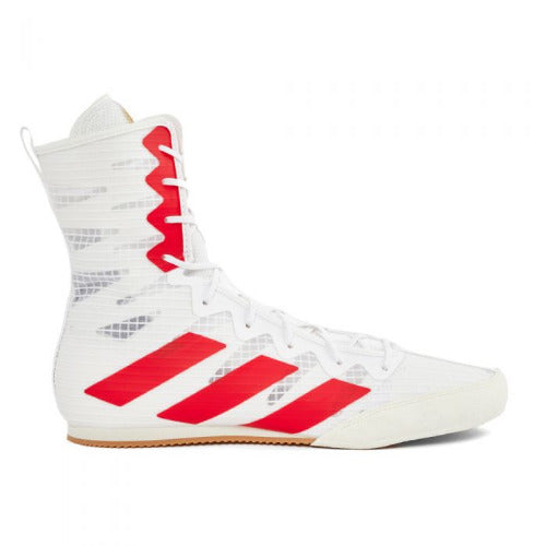 Adidas Box Hog 4 Boxing Shoes Boots - White Red